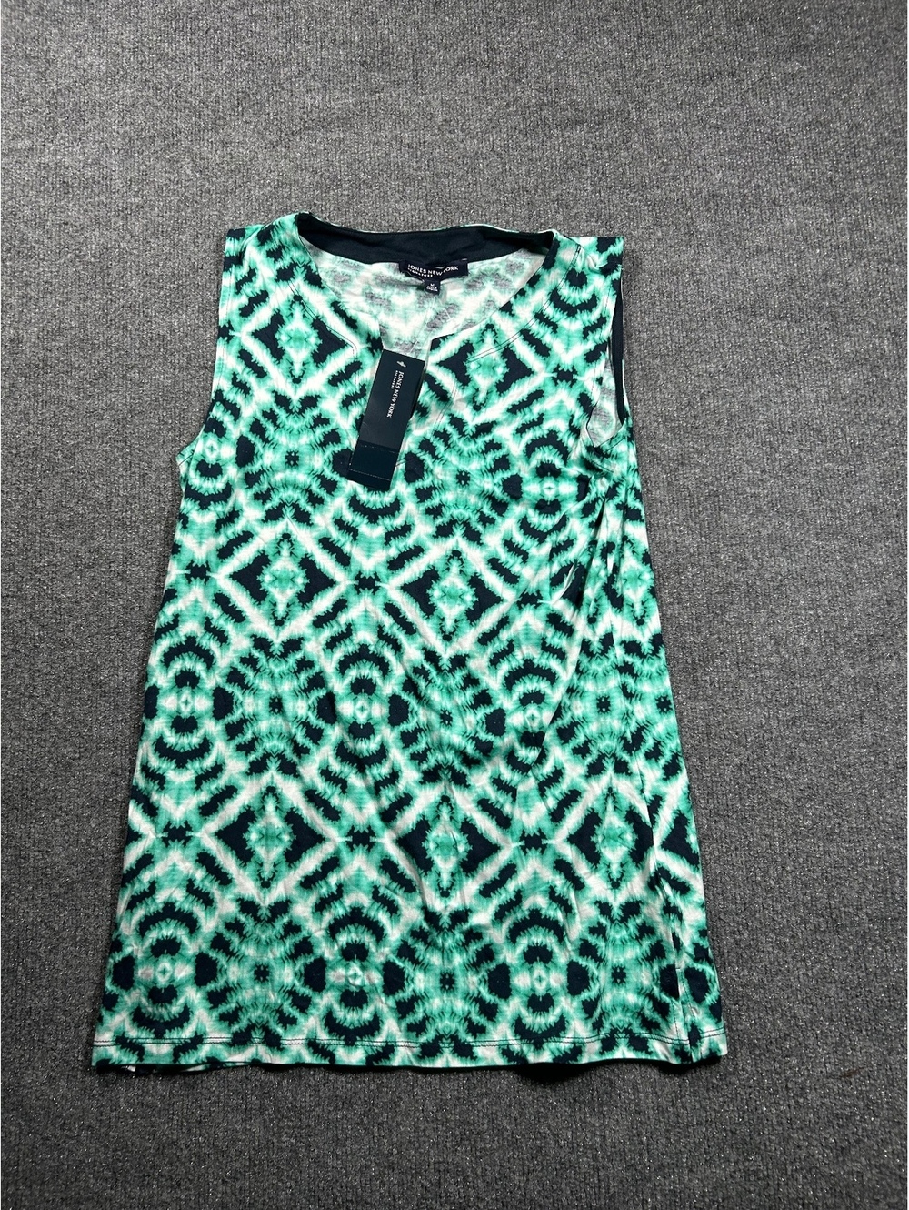 Jones New York Signature Sleeveless Patterned Tank Top Size M